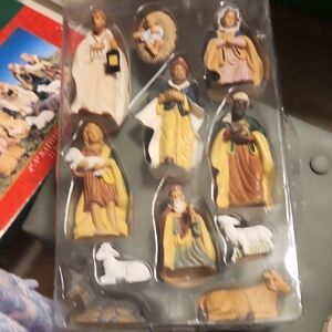 BNIB VINTAGE Kurt Adler Colorful Nativity Figurine Set-11 Pc Set